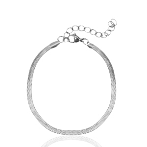 Pulseras Acero Inox serpiente Plateado