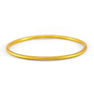 Pulsera imitaci&oacute;n Pan de Oro 3mm talla S Dorado