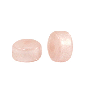 Abalorios Super Polaris rondeles 6x4mm Melocot&oacute;n crema claro