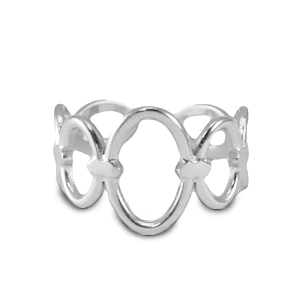 Anillos Acero Inox Plateado