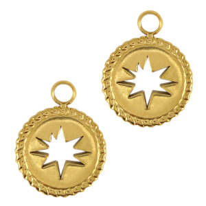 Colgantes Acero Inox estrella Dorado