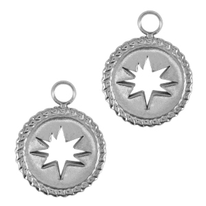 Colgantes Acero Inox estrella Plateado