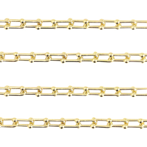Fornituras met&aacute;licas DQ cadena jasseron eslab&oacute;n 6mm Dorado (sin n&iacute;quel)