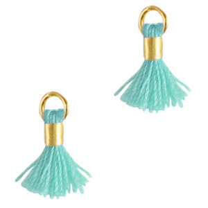 Borlas 0.7cm Dorado-azul agua fresco