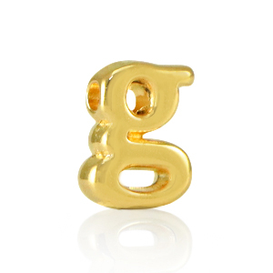 Abalorios letras met&aacute;licos DQ G Dorado (sin n&iacute;quel)