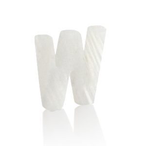 Colgantes conchas especial letra W Blanco (color natural)