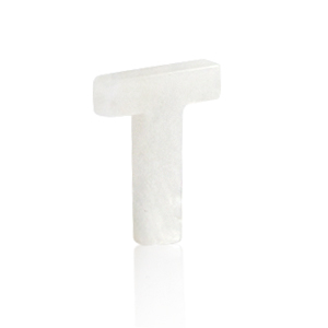Colgantes conchas especial letra T Blanco (color natural)