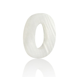 Colgantes conchas especial letra O Blanco (color natural)