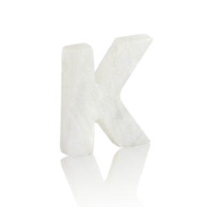 Colgantes conchas especial letra K Blanco (color natural)