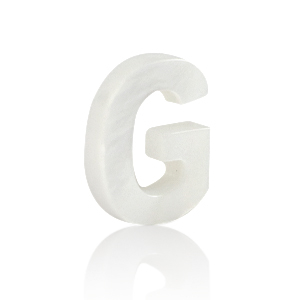 Colgantes conchas especial letra G Blanco (color natural)