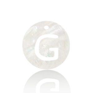 Colgantes conchas especial letra G Blanco (color natural)