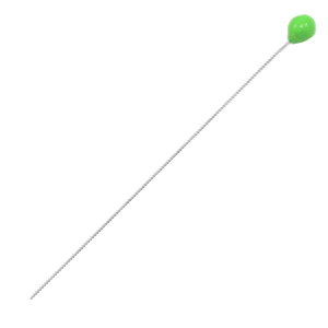 Fornituras met&aacute;licas DQ bastones cabeza bola 52mm Plata vieja-verde n&eacute;on (sin n&iacute;quel)