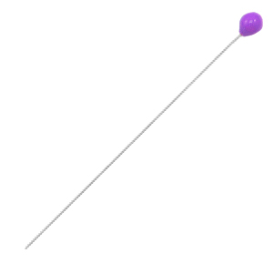 Fornituras met&aacute;licas DQ bastones cabeza bola 52mm Plata vieja-p&uacute;rpura (sin n&iacute;quel)