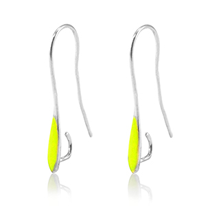 Fornituras met&aacute;licas DQ pendiente / gancho Plata vieja-amarillo ne&oacute;n (sin n&iacute;quel)