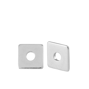 Abalorios met&aacute;licos DQ disco cuadrado 5mm Plata vieja (sin n&iacute;quel)