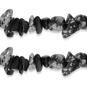Abalorios chips Obsidiana Negro-antracita m&aacute;rmol