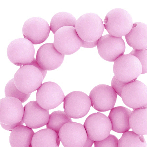 Abalorios acr&iacute;licos 4 mm Rosa bonito