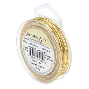Alambre Art&iacute;stico Calibre 18 Lat&oacute;n resistente al deslustre