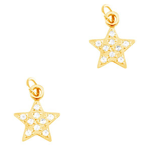 Colgantes Acero Inox estrella Dorado