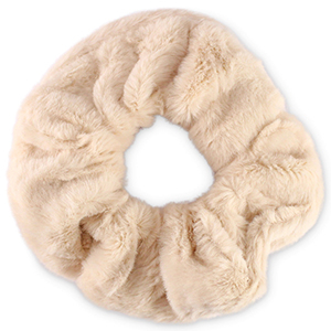 Coletero para el pelo de peluche Rosa de piel de melocot&oacute;n