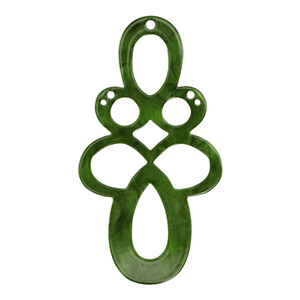 Colgantes de resina barroc Verde musgo