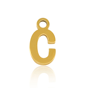 Colgantes Acero Inox letra C Dorado