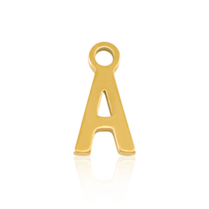 Colgantes Acero Inox letra A Dorado