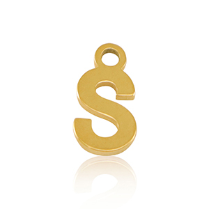 Colgantes Acero Inox letra S Dorado
