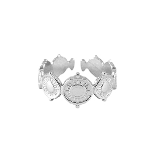 Anillos Acero Inox Plateado