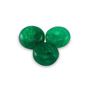 Piedras naturales Calcedonia rondeles 4mm Verde cl&aacute;sico