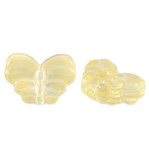 Abalorios de cristal mariposa Amarillo