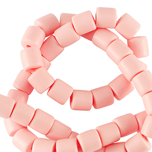 Abalorios de pol&iacute;meros 6mm Rosa vintage