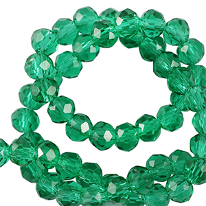 Abalorios faceteados disco 3x2mm Verde ed&eacute;n