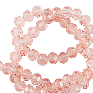 Abalorios faceteados disco 3x2mm Rosa polvo
