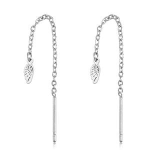 Pendientes Acero Inox ales Plateado