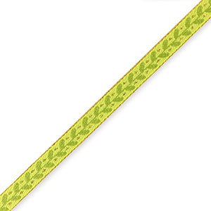 Cinta con texto hojas Verde claro-verde oliva