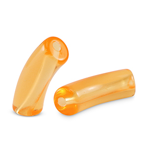 Abalorios acr&iacute;licos tubo Naranja