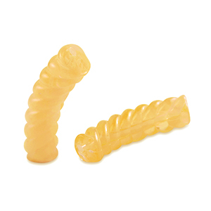 Abalorios acr&iacute;licos tubo espiral Amarillo spectra transparente