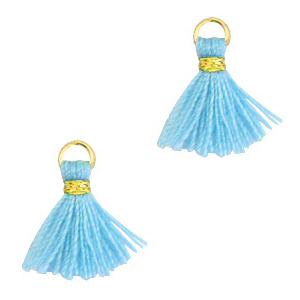 Borlas 1.2cm Dorado-azul aciano