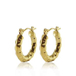 Pendientes Acero Inox criolla 20mm Dorado