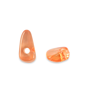 Abalorios acr&iacute;licos chips Transparente naranja