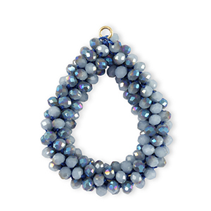 Colgantes faceteados gota Azul marino