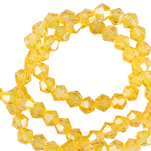 Abalorios faceteados bicono 6mm Amarillo fresia