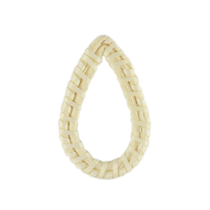 Colgantes rat&aacute;n gota Blanco natural