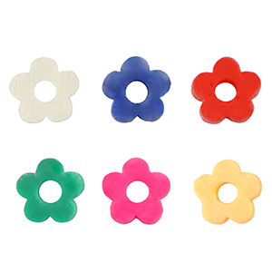 Abalorios Katsuki flor 6mm Multicolor-revestimiento pearl shine