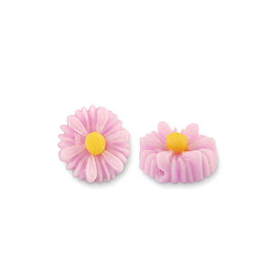 Abalorios de resina flor 8mm Rosa lila