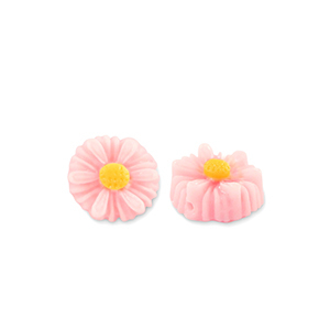 Abalorios de resina flor 8mm Rosa claro