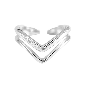 Anillos Acero Inox Plateado