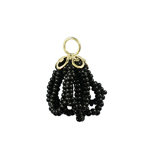 Colgantes faceteados Dorado-negro