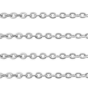 Fornituras Acero Inox cadena jasseron anclaje Plateado
